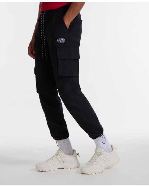 Ecko' Unltd Blue toggle Pouch Cargo jogger Pants for men