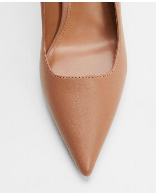 Mango White Heel Genuine Leather Shoes
