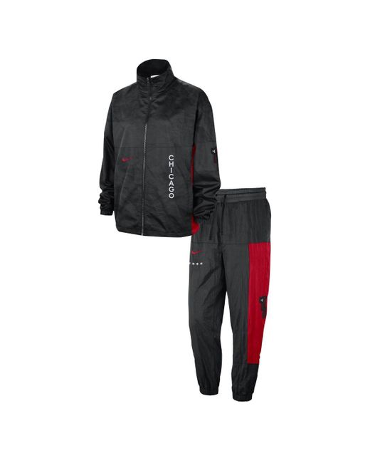 Nike Black Chicago Bulls 2023/24 City Edition Courtside Starting Five Full-zip Jacket And Pants Set for men