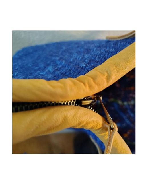 Sawa Sawa Blue Nourishment Rectangular Handmade Laptop Work Sisal Straw Basket Tote Handbag