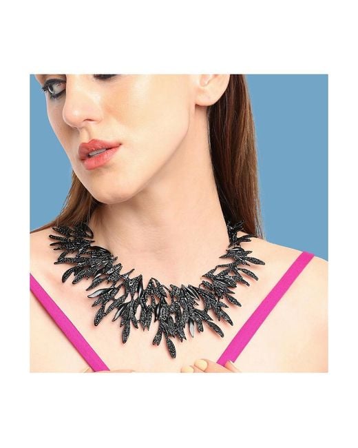 SOH White Abstract Statement Necklace