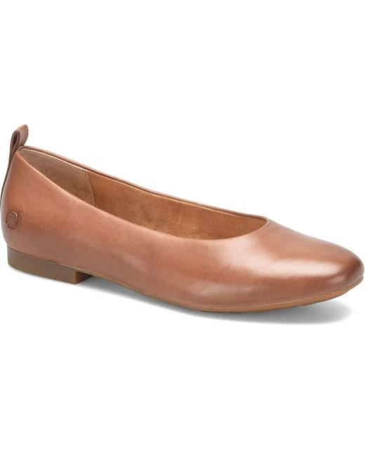 Born Brown Patrice Round Toe Flats