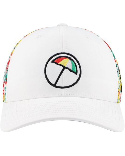 PUMA White Arnold Palmer Invitational Floral Tech Flexfit Adjustable Hat for men