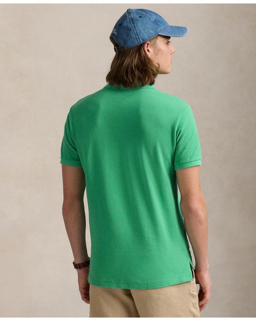 Polo Ralph Lauren Green Custom Slim Fit Mesh Polo for men