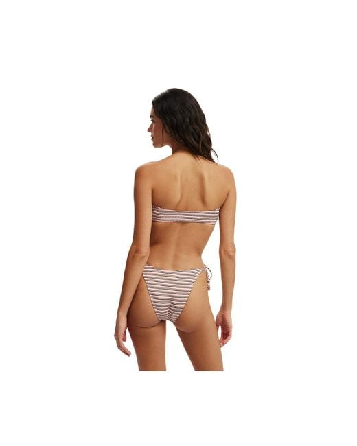 Cotton On Brown Ring Front Bandeau Bikini Top
