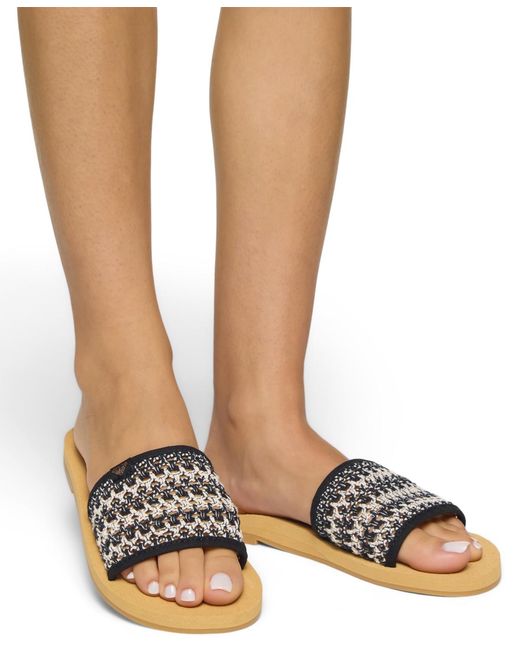 Roxy Black Riviera Slip On Sandals