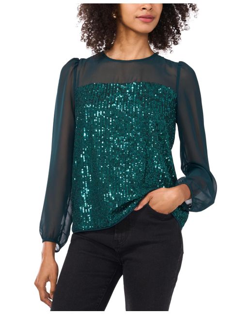 vince camuto green top