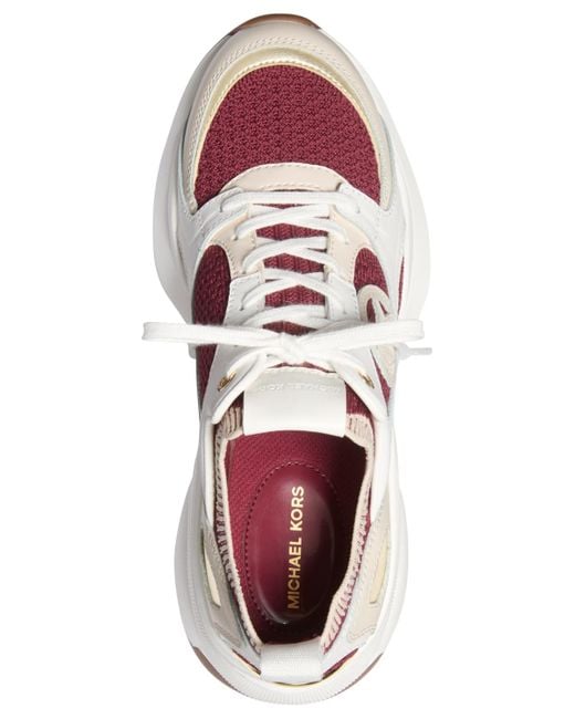 Michael Kors White Michael Zuma Knit Trainer Sneakers