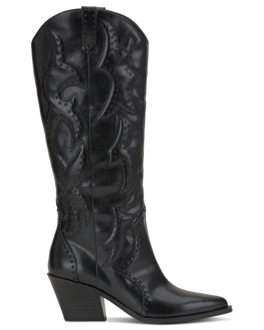 Jessica Simpson Black Zaikes 2 Studded Western Boots