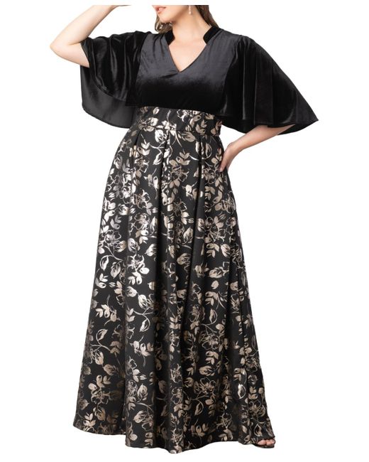 Kiyonna Black Plus Size Radiant Opulence Evening Gown