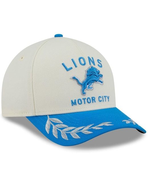 KTZ Cream/blue Detroit Lions 2025 Nfl Draft 9forty A-frame M-crown Adjustable Hat for men