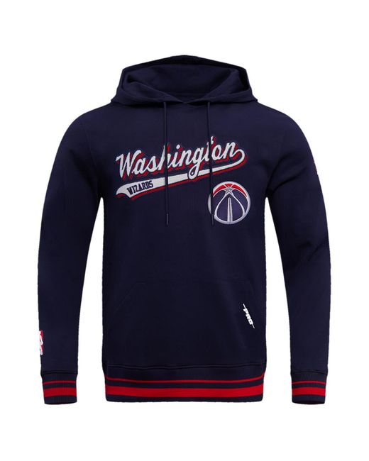 Pro Standard Blue Washington Wizards Script Tail Pullover Hoodie for men