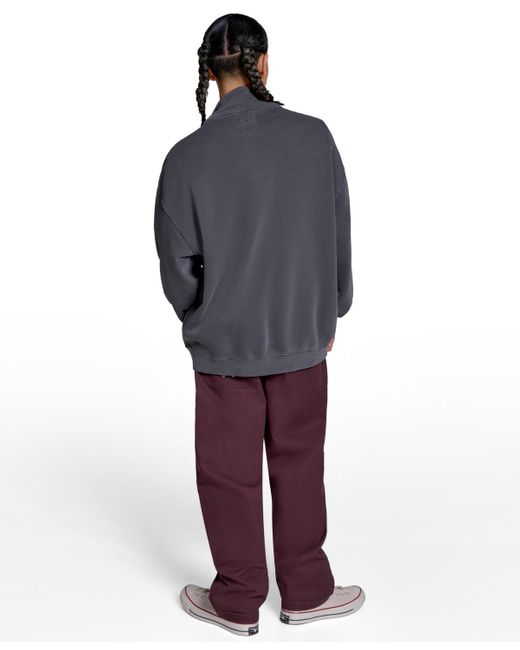 Converse Blue Loose Fit Sneaker Patch Sweatshirt for men
