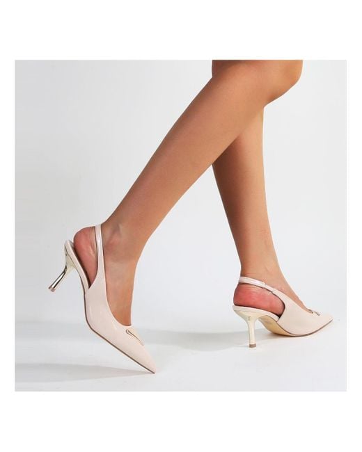 BERNESS White Chevelle Slingback Pump