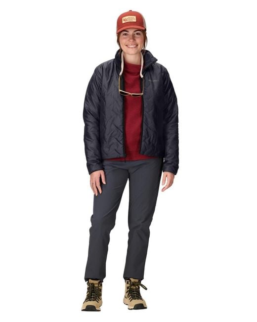 Marmot Blue Monoquilt Elastic-bound Cuff Jacket