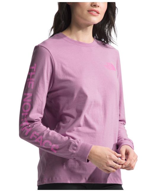 The North Face Purple Long-sleeve Graphic T-shirt