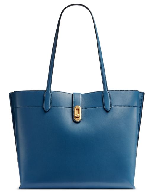 Donna Karan Bridgehampton Leather Turnlock Triple Compartment Tote
