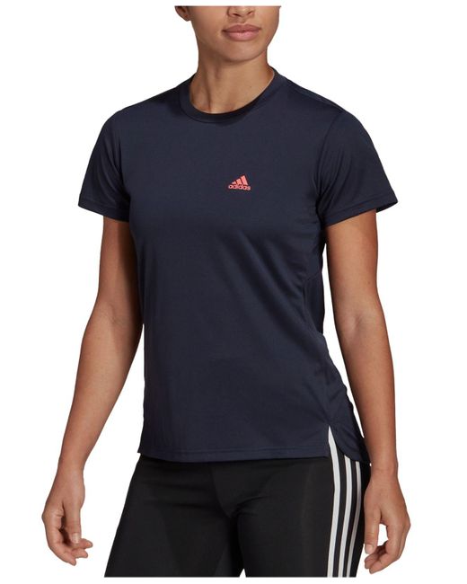 adidas Synthetic Designed 2 Move 3-stripes T-shirt in Blue | Lyst