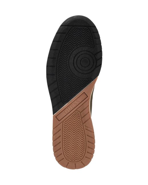 Guess Brown Nastele Branded Lace Up Casual Sneakers for men