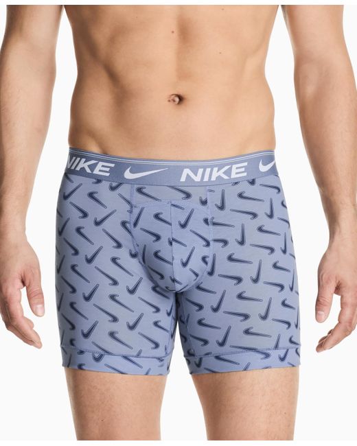 Nike Blue 3-pack Dri-fit Ultra Comfort Boxer Briefs for men