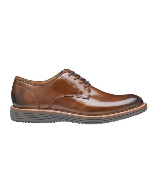 Johnston & Murphy Brown Upton Plain Toe Dress Shoe for men