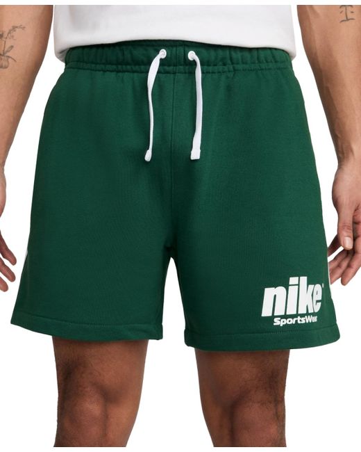 Nike Green Sportswear Club Fleece Flow French Terry Shorts for men