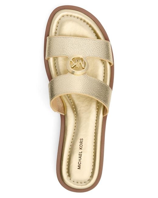 Michael Kors Metallic Erin Flat Sandals