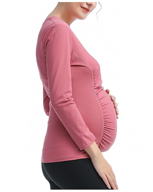 Kimi + Kai Pink Kimi + Kai Maternity Essential Nursing Active Top