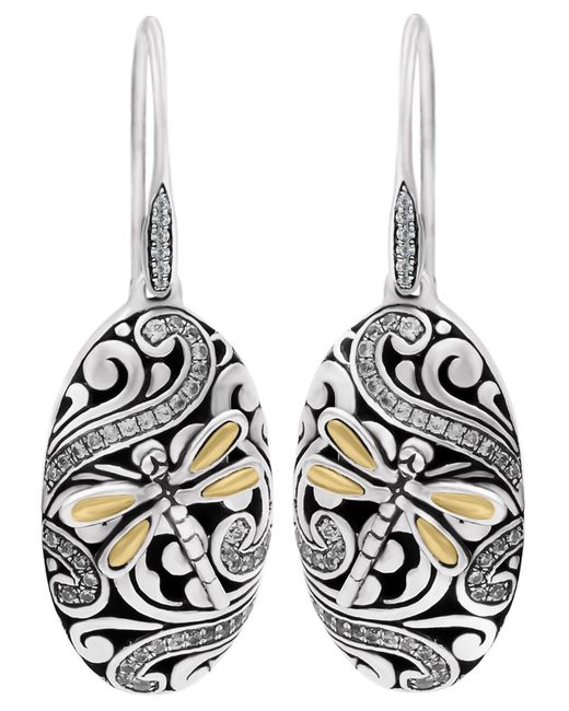 DEVATA Black Dragonfly Earrings