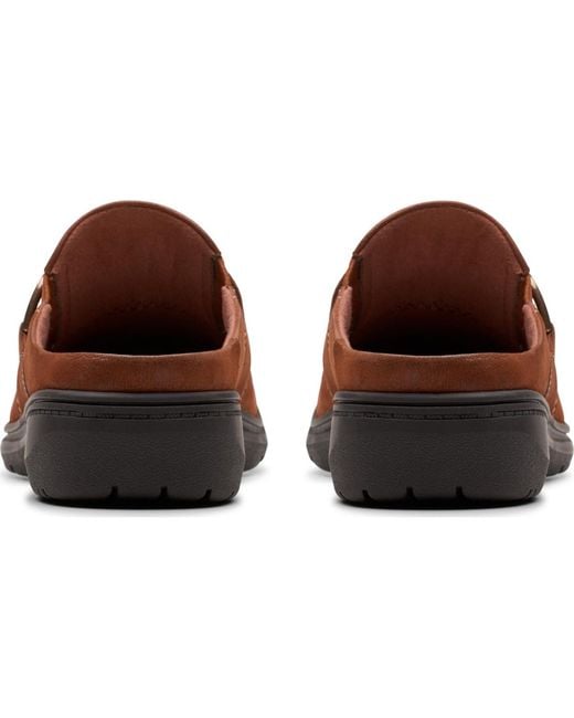 Clarks Brown Carleigh Viola Round Toe Mules