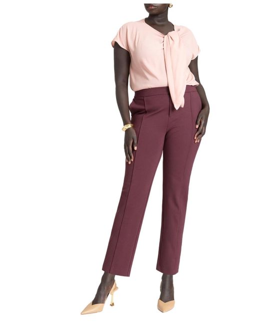 Eloquii Red Plus Size The Ultimate Stretch Work Pant