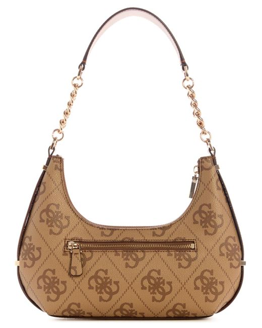 Guess Brown Erenia Top Zip Shoulder Bag