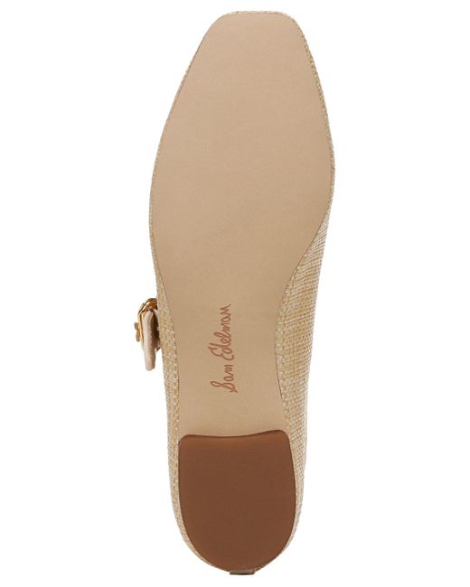 Sam Edelman Natural Michaela Buckled Mary Jane Flats