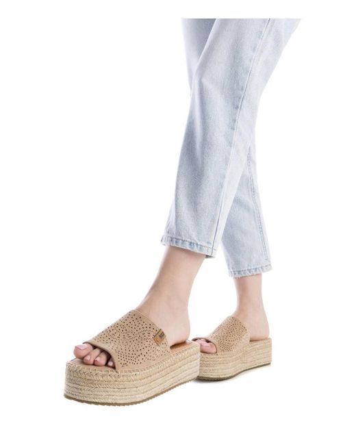 Xti Natural Jute Wrapped Platform Sandals Refresh By