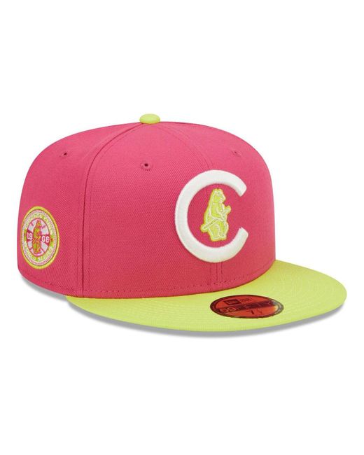 KTZ Synthetic Pink Chicago Cubs 1908 World Series Champions Beetroot