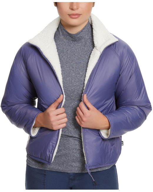 BASS OUTDOOR Reversible Fleece Zip Jacket in Blue