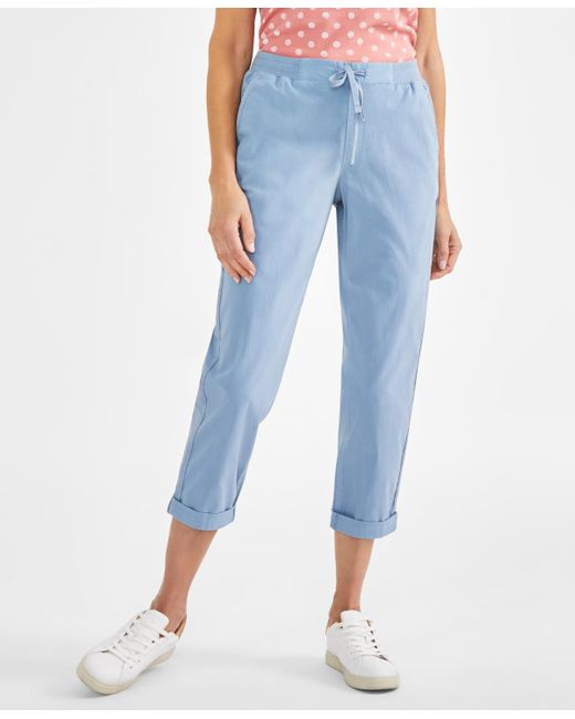 Style & Co. Blue Pull On Cuffed Pants