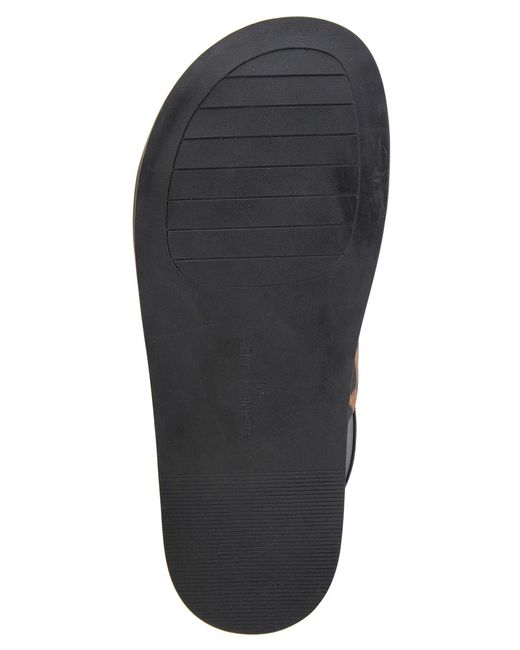 Kenneth Cole Black Drinity Round Toe Flat Sandals