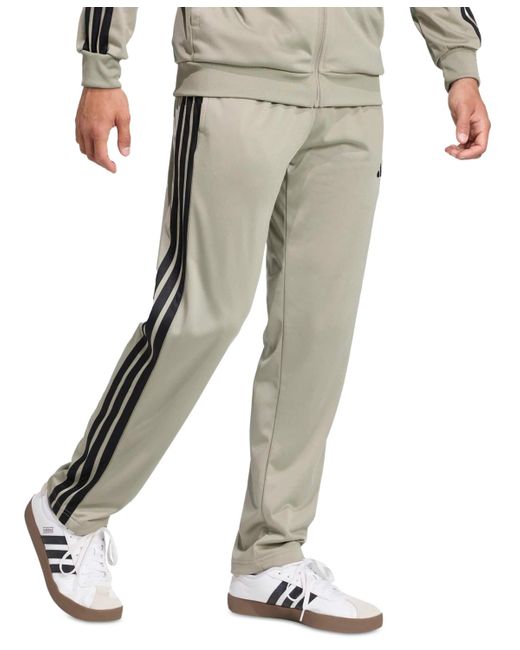 Adidas Green 3-stripes Regular-fit Tricot Track Pants for men