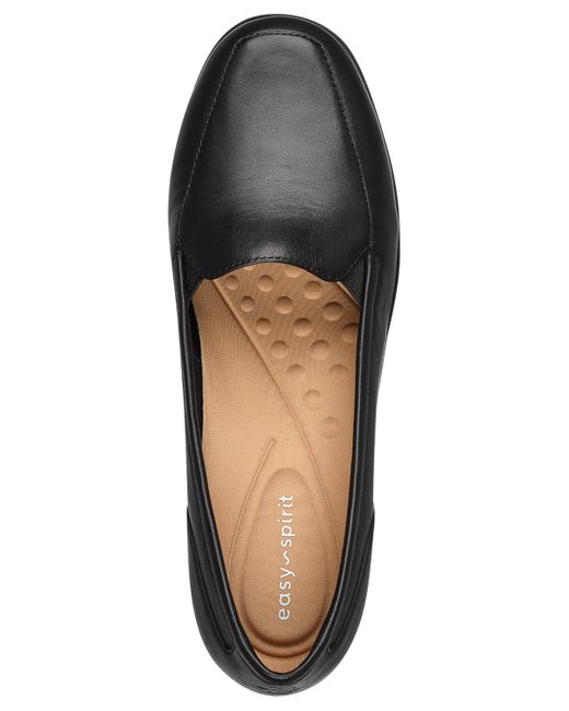 Easy Spirit Black Devitt Square Toe Slip-on Casual Flats