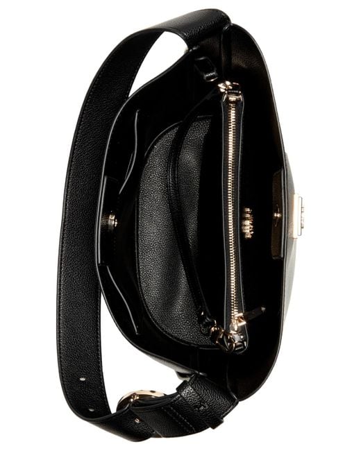 Guess Black Meridian Ii Medium Bucket Bag