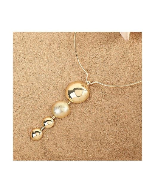 SOH Metallic Balldrop Statement Necklace