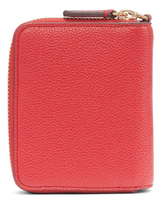 Karl Lagerfeld Red Boxed Zip Around Wallet