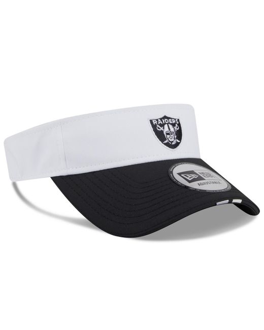 KTZ Multicolor White/black Las Vegas Raiders 2025 Nfl Training Camp Adjustable Visor Hat for men