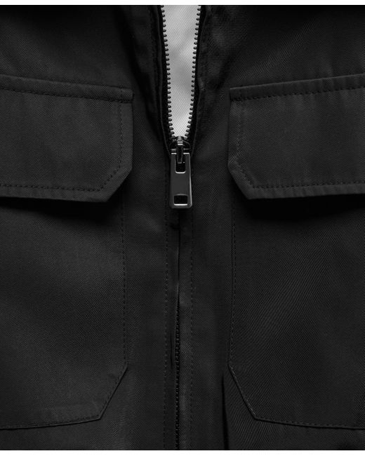 Mango Black Pockets Detail Cropped Jacket