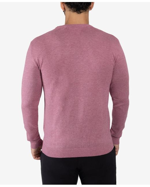 Xray Jeans Purple X-ray Basic V-neck Pullover Midweight Sweater for men