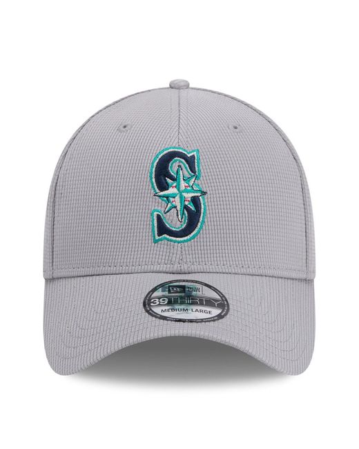 KTZ Gray Seattle Mariners Active Pivot 39thirty Flex Hat for men