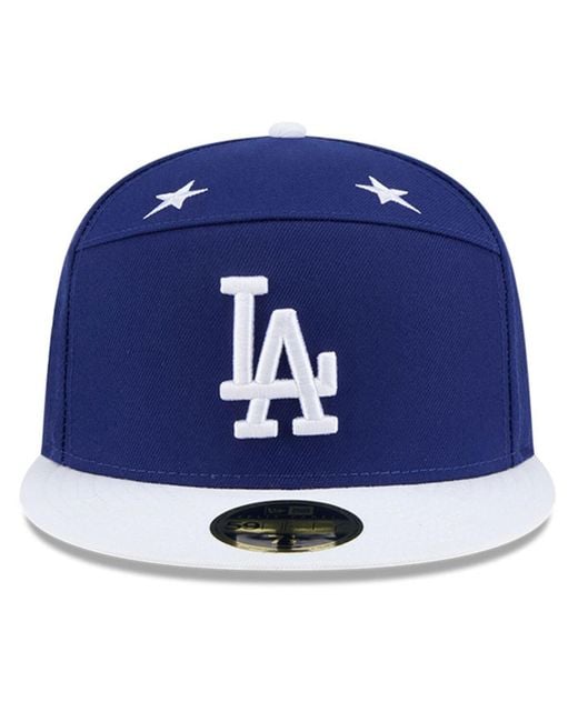KTZ Blue Royal/white Los Angeles Dodgers 2025 Mlb All-star Game Side Patch 59fifty Fitted Hat for men
