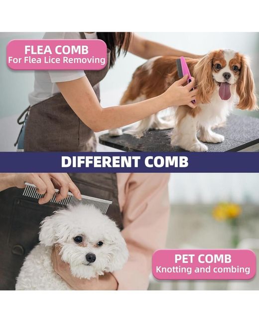 Aronkl Pink Multi Piece Pet Grooming Kit