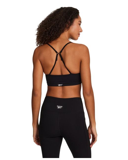 Reebok Black Cropped Pull-on Bra